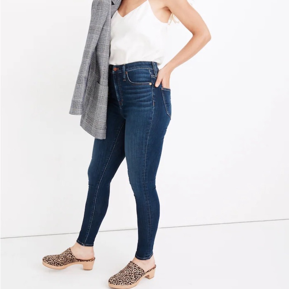 Madewell Curvy High Rise Dark Wash Tencel Denim Skinny Jeans Size 27